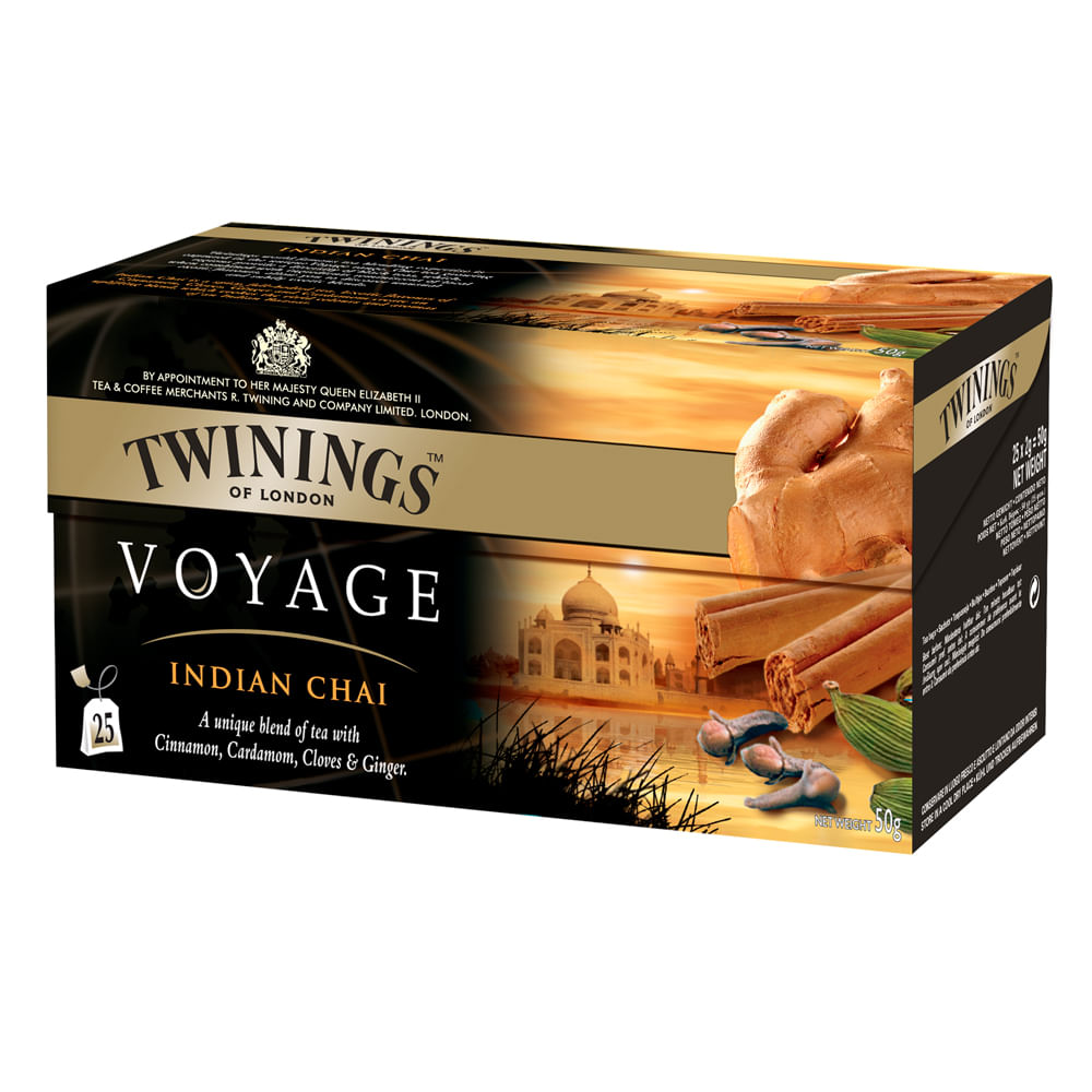 Te Twinings Voyage Indian Chai 25 SAQUITOS Delicias Dulces Tonel
